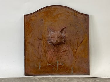 Cast Iron Fox Head Fireback