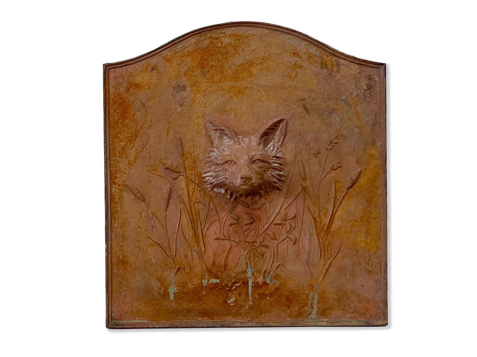 Cast Iron Fox Head Fireback (1 of 4)