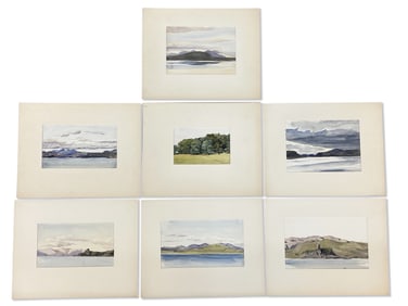Seven Henry Lee Morse Watercolor Landscapes