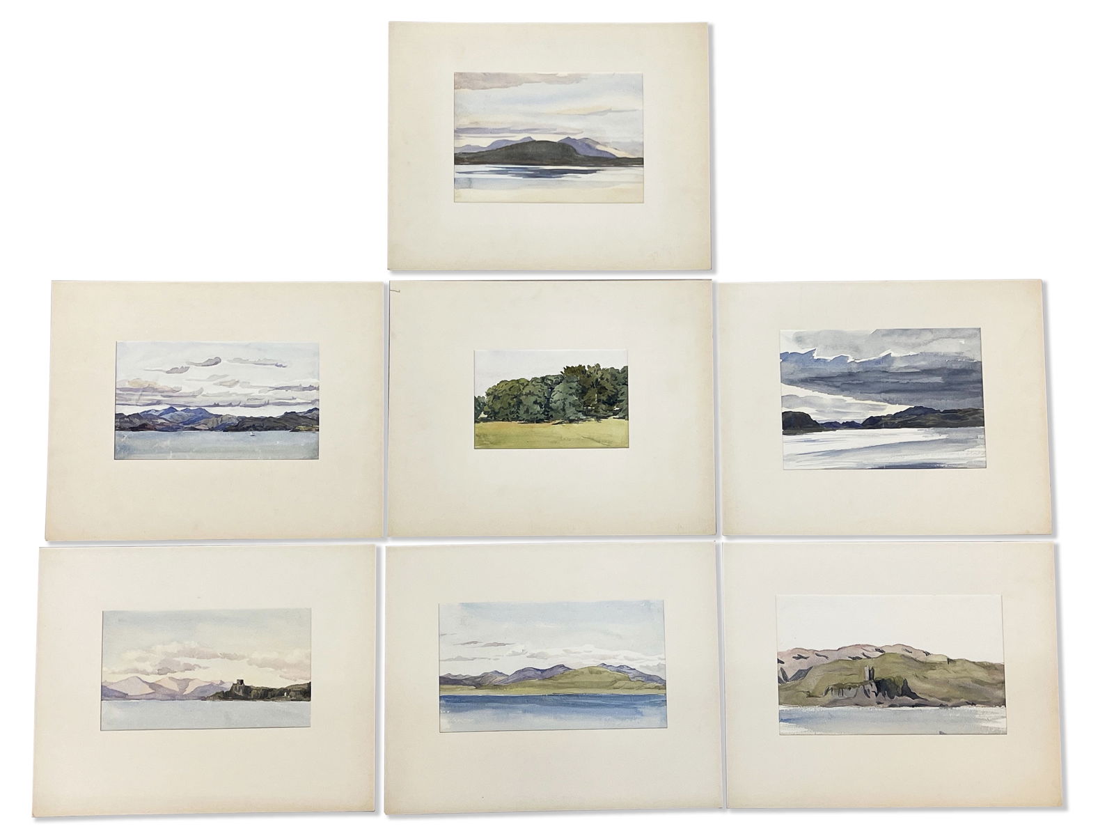 Seven Henry Lee Morse Watercolor Landscapes (1 of 9)