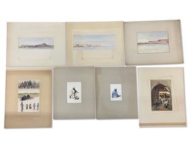 Seven Henry Lee Morse Watercolors