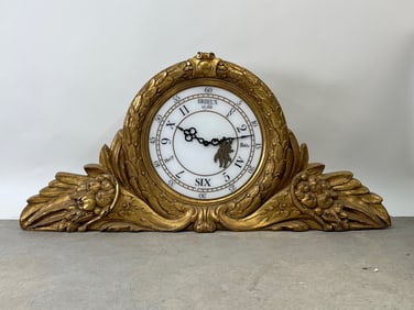 Monumental Decorative Gilt Mantle Clock