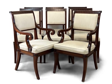 Eight Baker Mahogany Dining Chairs