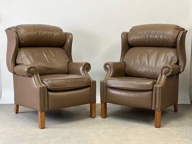 Pair of Hancock & Moore Leather Recliners
