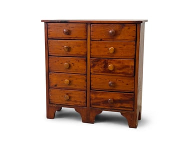 Pine Ten-Drawer Apothecary Cabinet