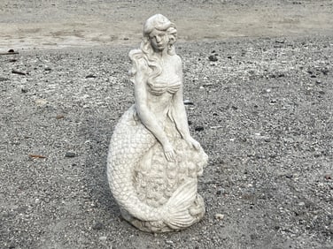 Cast Stone Garden Ornament: Mermaid