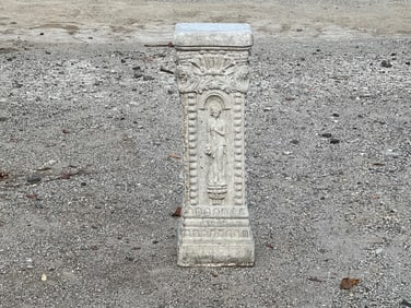 Cast Stone Figural Garden Pedestal