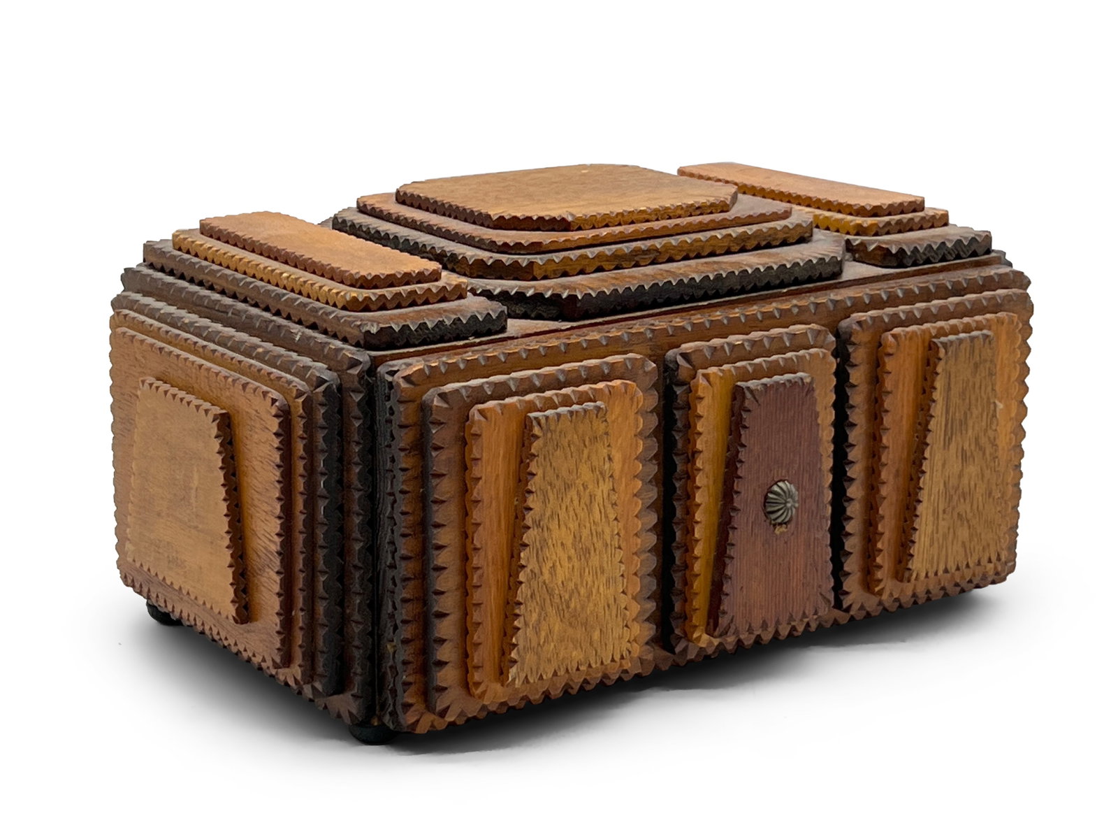 Tramp Art One-Drawer Dresser Box (1 of 5)