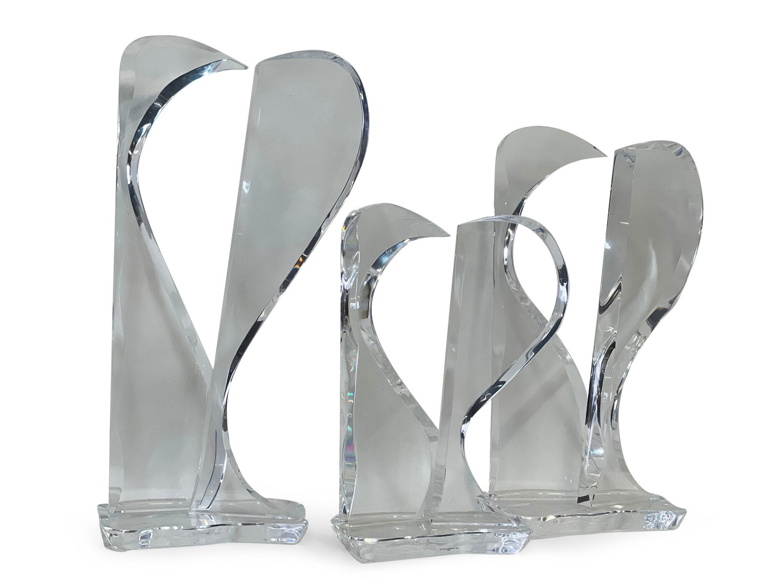 Three Eric Bauer Lucite Acrylic Sculptures (1 of 4)