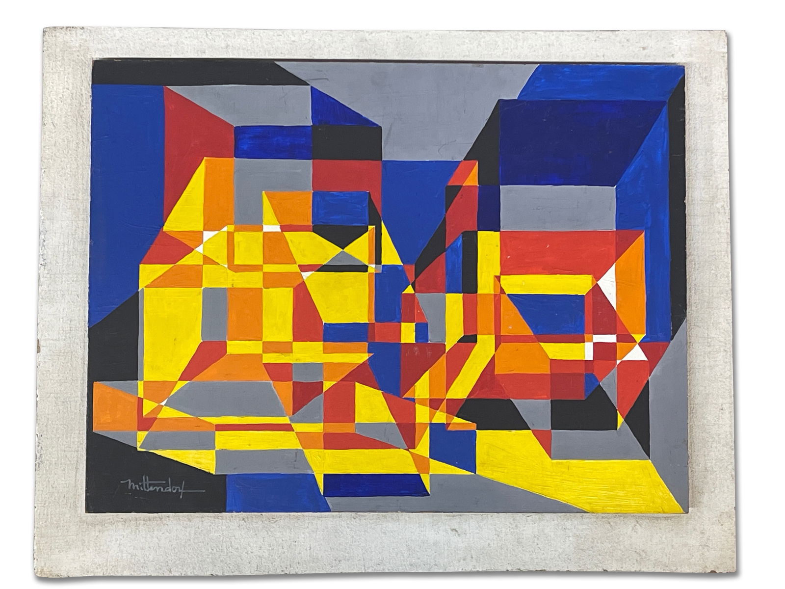 Mittendorf. Oil/Board: Abstract (1 of 4)