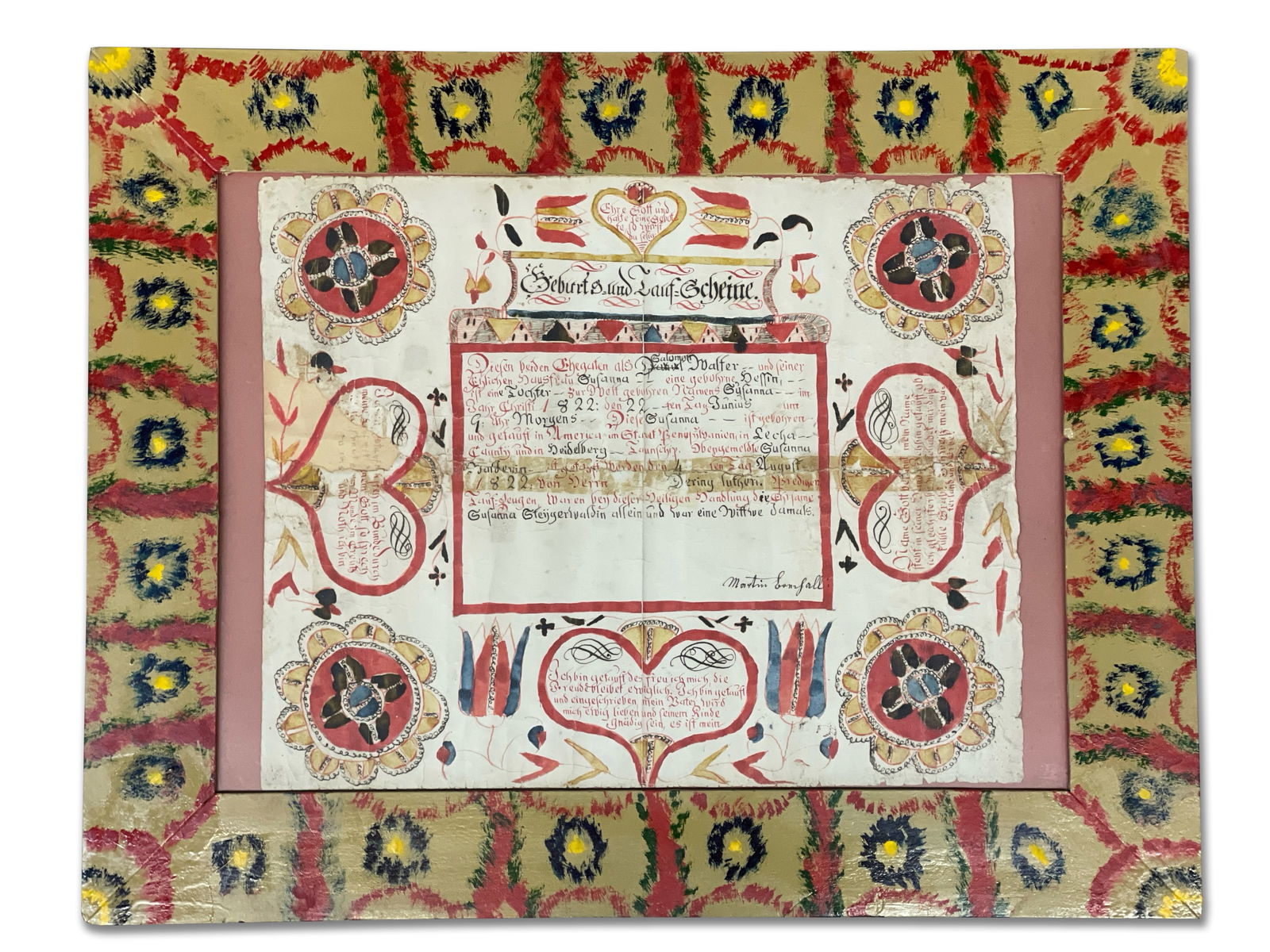 19th C. Martin Brechall Pennsylvania Fraktur (1 of 5)