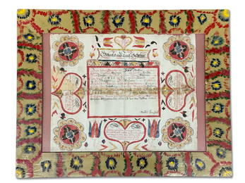 19th C. Martin Brechall Pennsylvania Fraktur