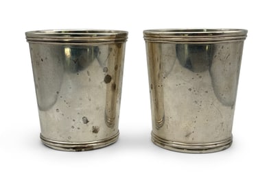 Two American Coin Silver Julep Cups
