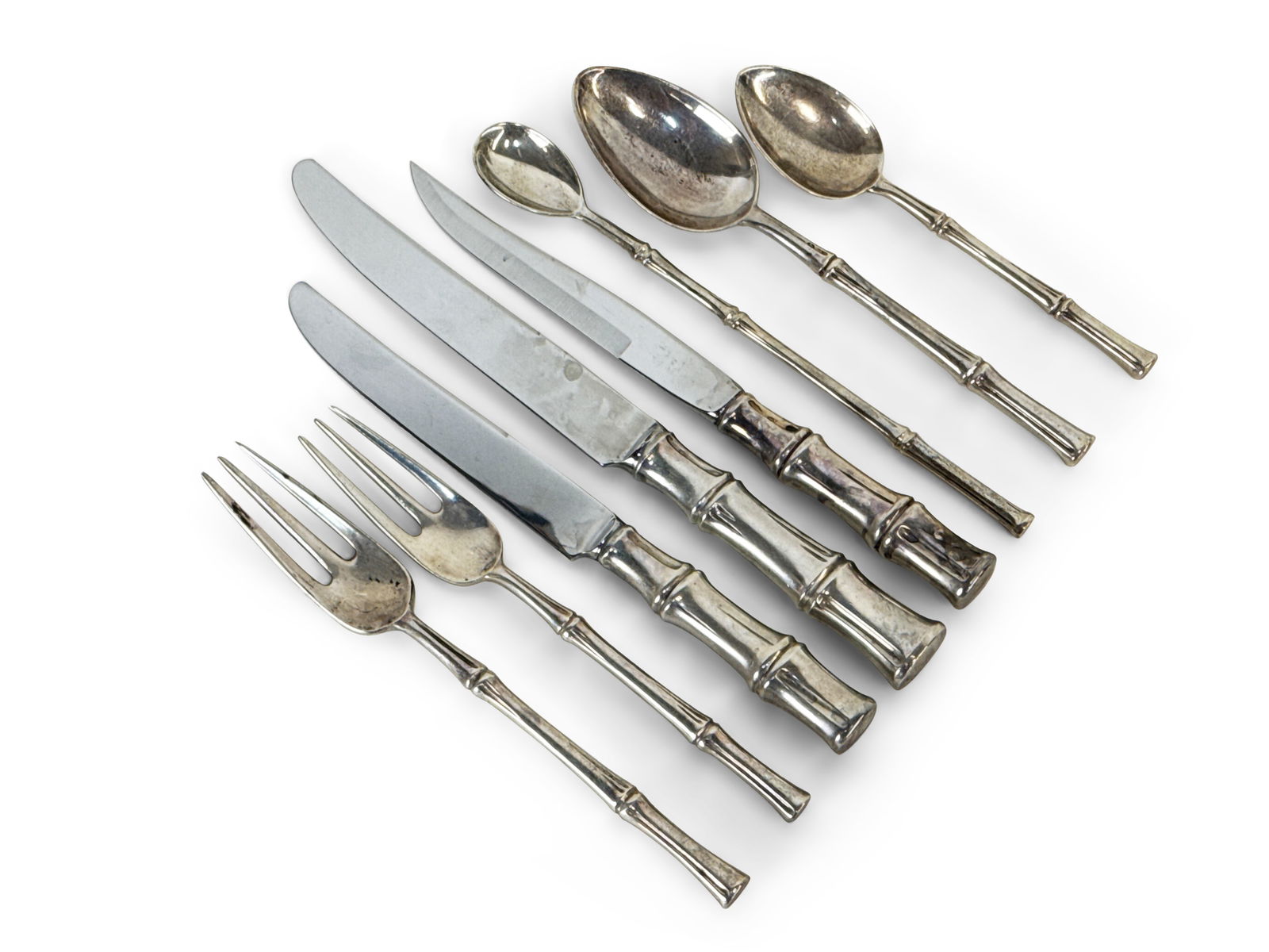 Tiffany & Co. 'bamboo' Sterling Flatware 92 Pieces