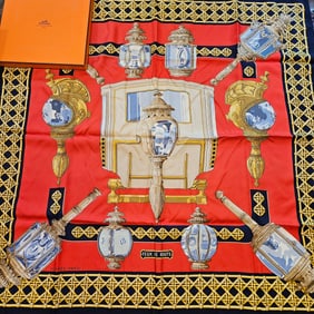 Hermès Paris Feux de Route Silk Scarf
