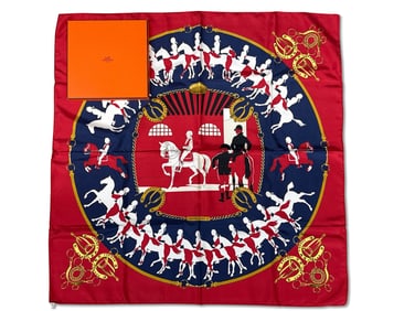 Hermès Paris Manege Silk Scarf