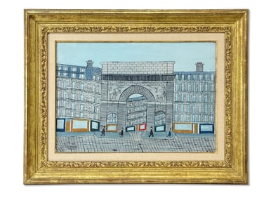 Louis Vivin Oil/Canvas: La Porte Saint-Martin in Paris