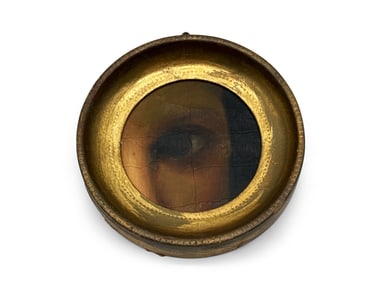 Gilt Framed Oil/Canvas: Lover's Eye