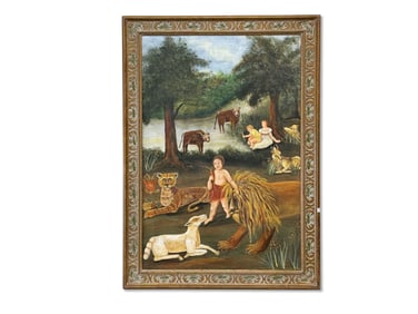 Carole O'Neill Oil/Panel: Peaceable Kingdom