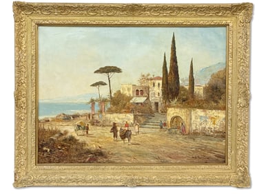 Georg Fischhof Oil/Canvas: Coast of Capri