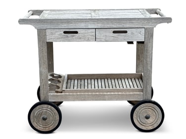 Kingsley Bate Teak Patio Bar Cart