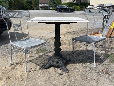 Marble & Cast Iron Bistro Set