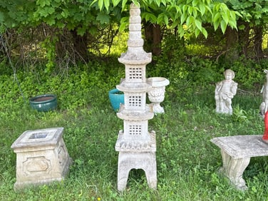 Cast Stone Garden Pagoda Sculpture