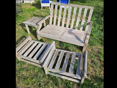 Four-Piece Kinglsey Bate Teak Patio Lounge Set