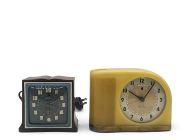 Two Art Deco Clocks: Telechron and Westclox