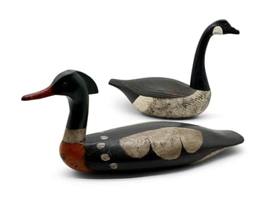 Two Carved Folk Art Decoys