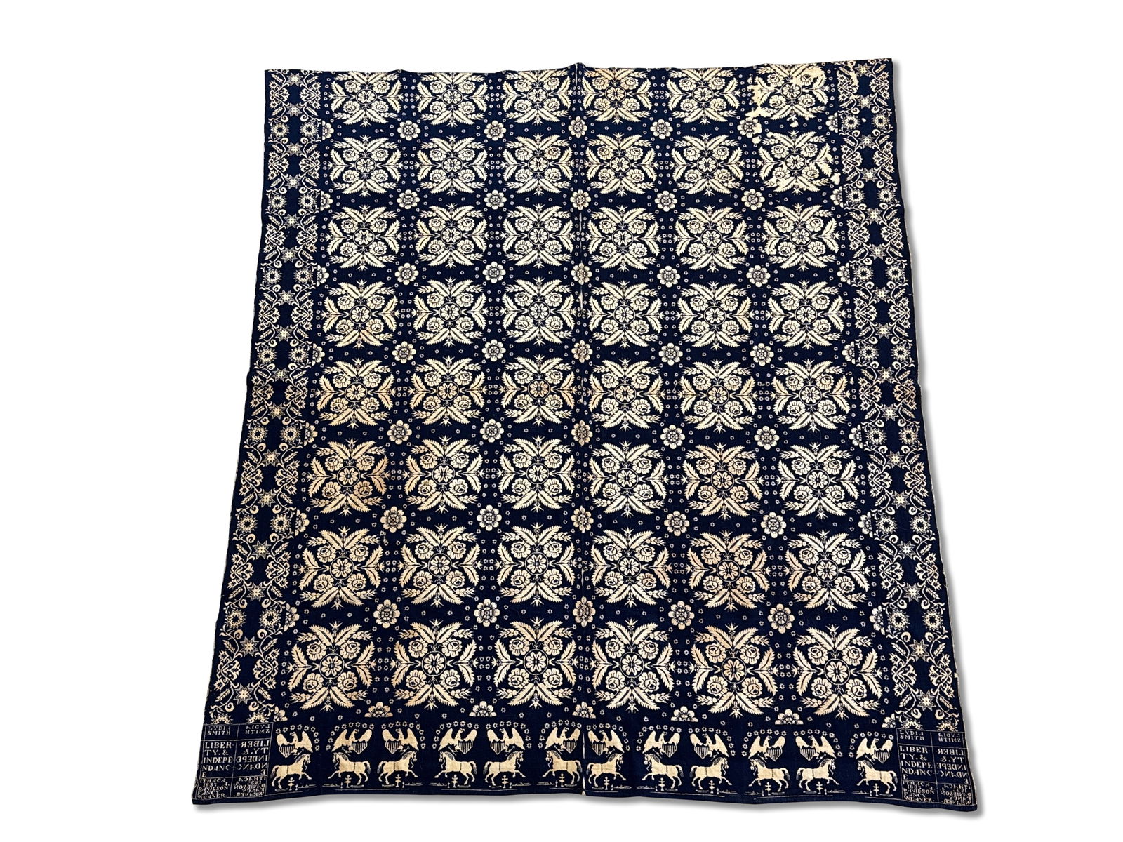 Archibald Davidson 1837 Jacquard Coverlet (1 of 10)