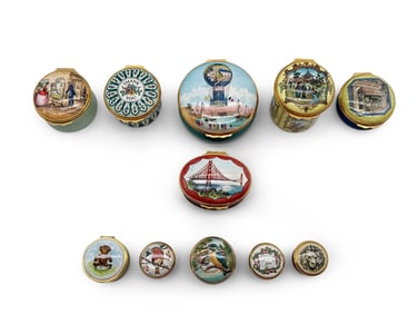 11 Halcyon Days/Staffordshire Trinket Boxes