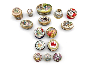 15 Halcyon Days Enameled Trinket Boxes
