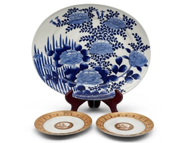 Japanese Platter and Chinese Export Plates