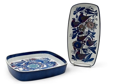 Two Royal Copenhagen Tenera Faience Dishes