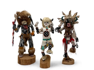 Wilson Jean and White Buffalo Kachina Doll Grouping