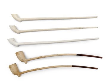Five Early Clay Pipes