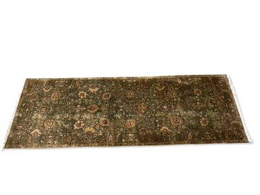 Hand-Knotted Long Rug, 12ft 3in x 4ft 2in