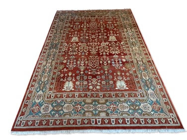 Hand-Knotted Room Size Carpet, 12ft 9in x 9ft