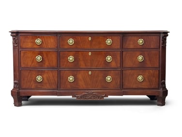 Hickory White Mahogany Triple Dresser