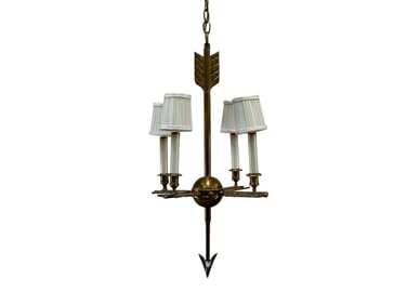 French Empire-style Brass Arrow Chandelier