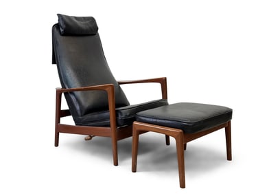 Folke Olsen for Dux Teak Lounge Chair & Ottoman