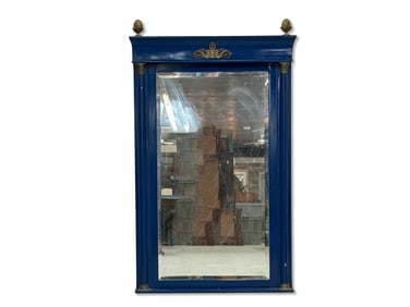Blue Painted Regency Wall Mirror