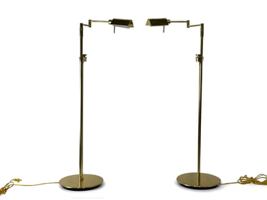 Pair of Holtkotter Leuchten Brass Floor Lamps