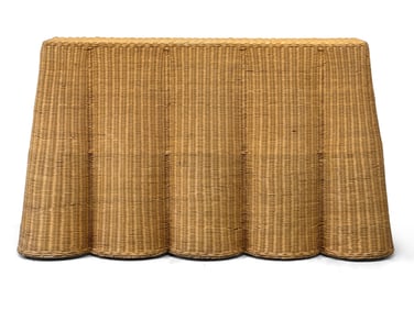 Trompe-L'oeil Draped Wicker Console Table