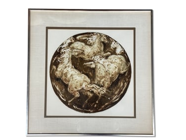 Charles Burdick Watercolor/Paper: Horses