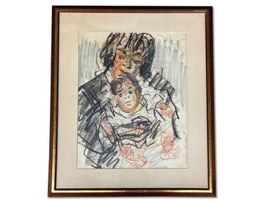 Marvin Meisels Crayon/Paper: Mother and Child