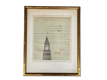 Keiko Minami Etching: School of Fish