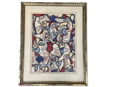 Jean Dubuffet Lithograph: Saturday Afternoon