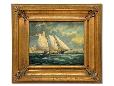 American School Oil/Canvas: Seascape